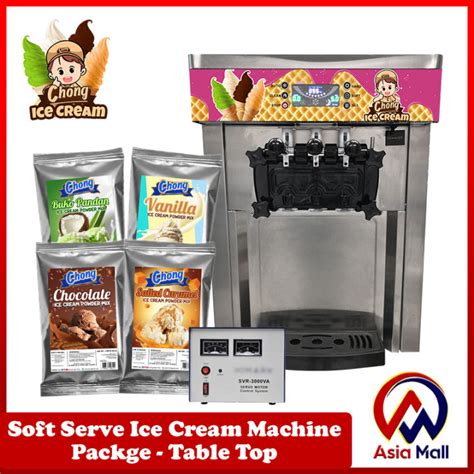 Chong Soft Serve Ice Cream Machine Package – Table Top.